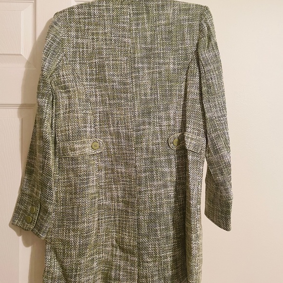 Dialogue Tweed Acrylic/Linen Blend Button Coat - Picture 2 of 11